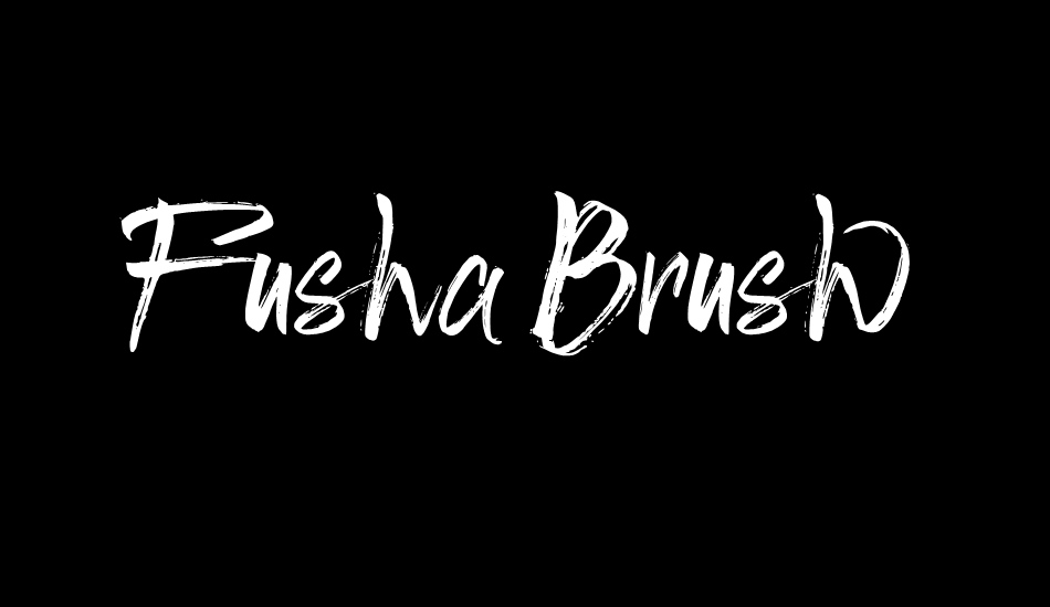 fusha-brush font big