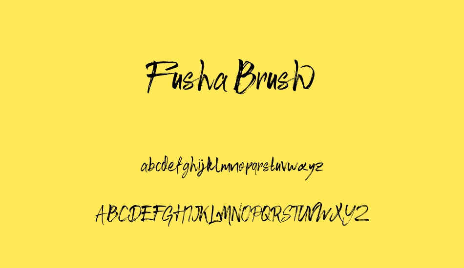 fusha-brush font