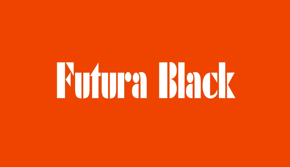 Futura Black font big