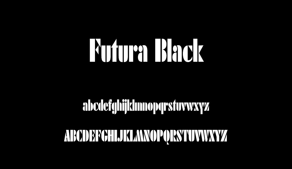 Futura Black font