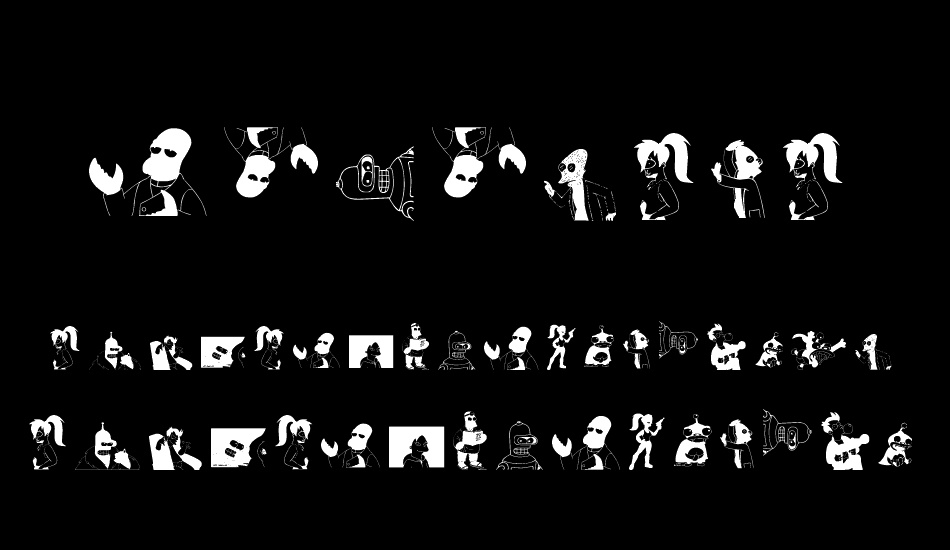 Futurama Alien Alphabet Two font