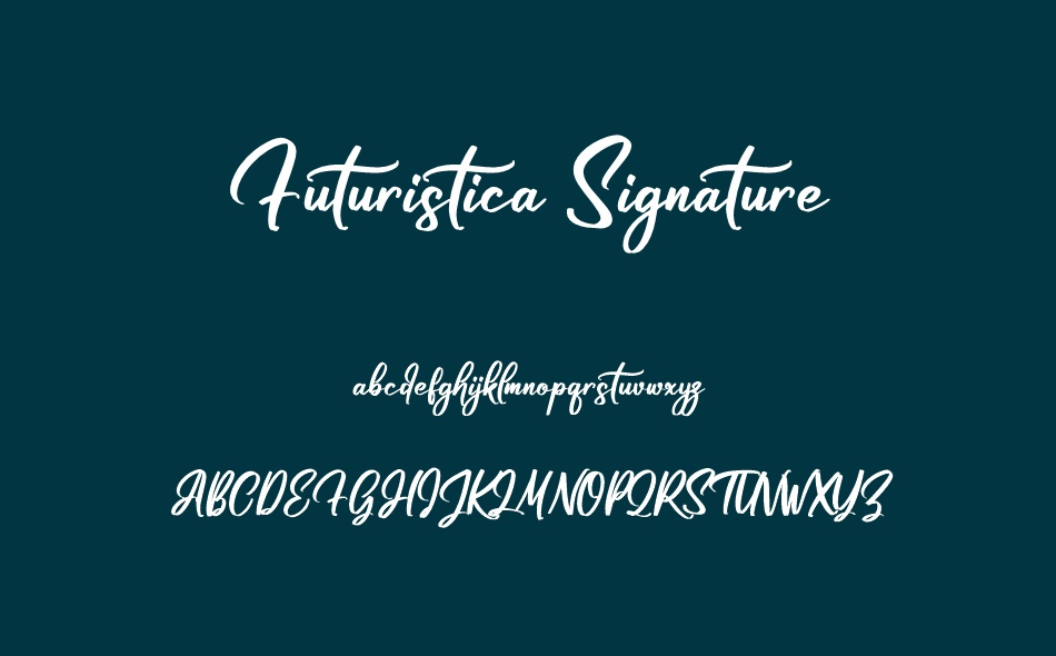 Futuristica Signature font