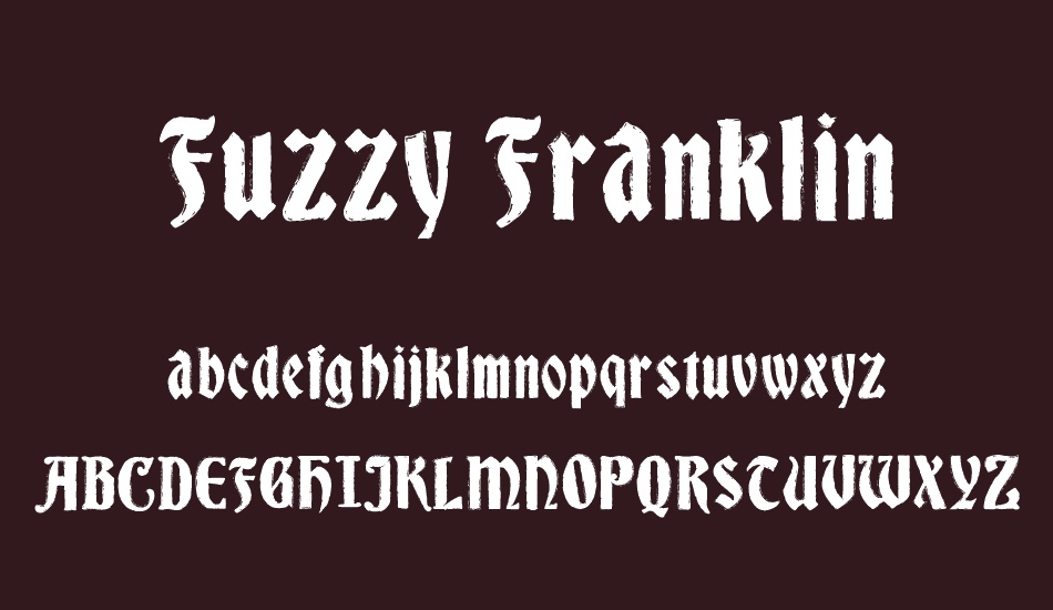 Fuzzy Franklin font