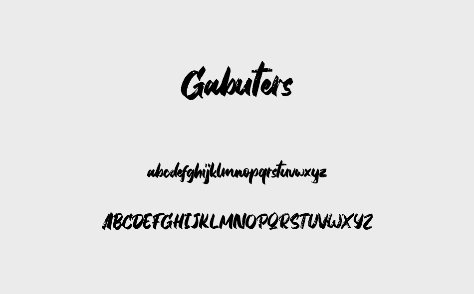 Gabuters font