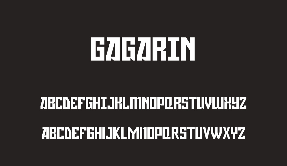 Gagarin font