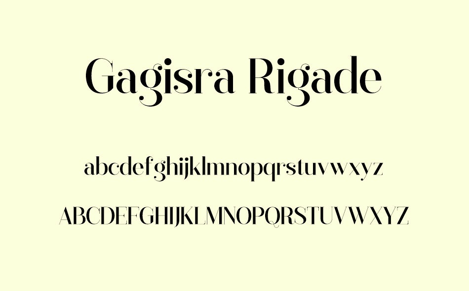 Gagisra Rigade font