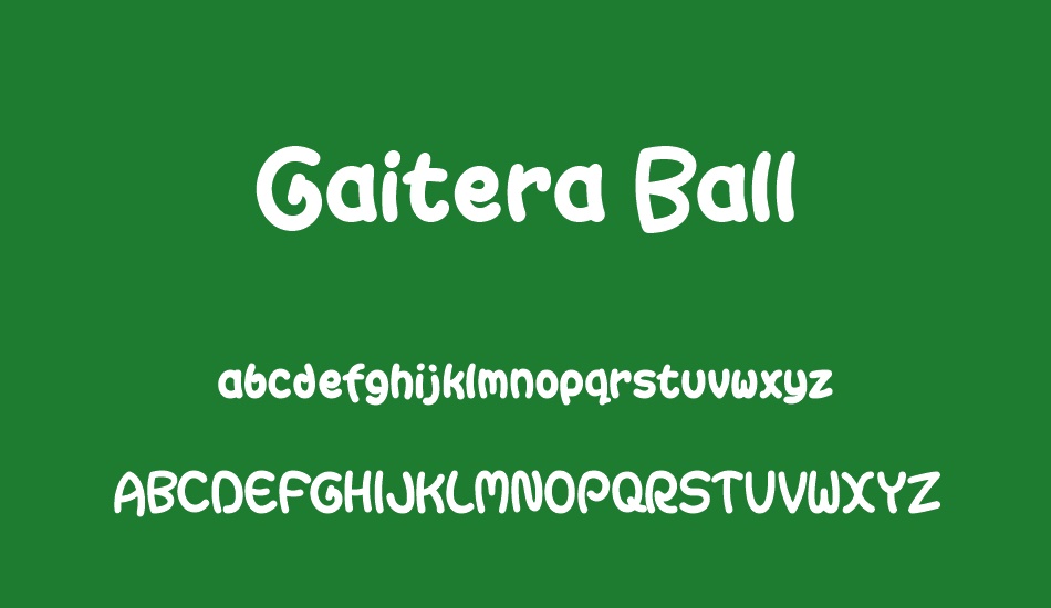 Gaitera Ball font