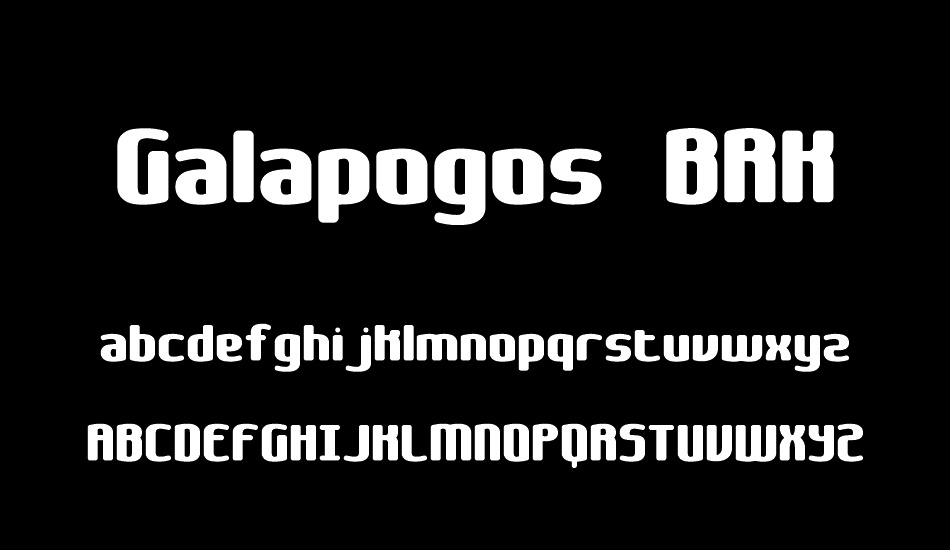 Galapogos BRK font