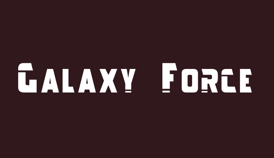 Galaxy Force font big