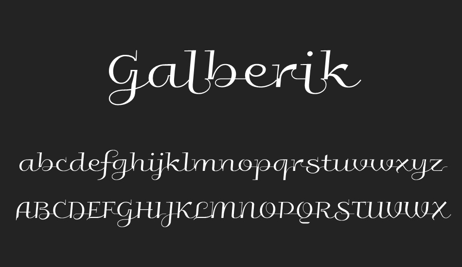 Galberik font