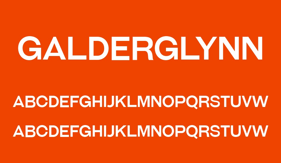 Galderglynn Titling Rg font