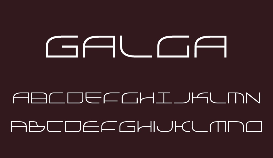 Galga font