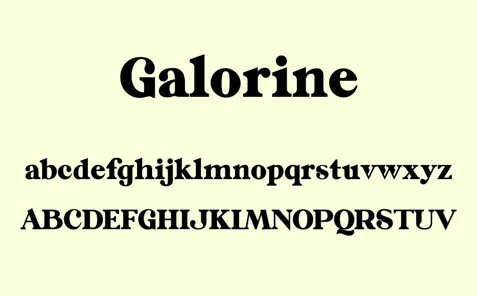 Galorine font