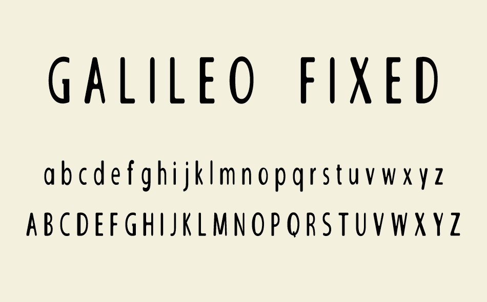 Galileo Fixed Zoom font