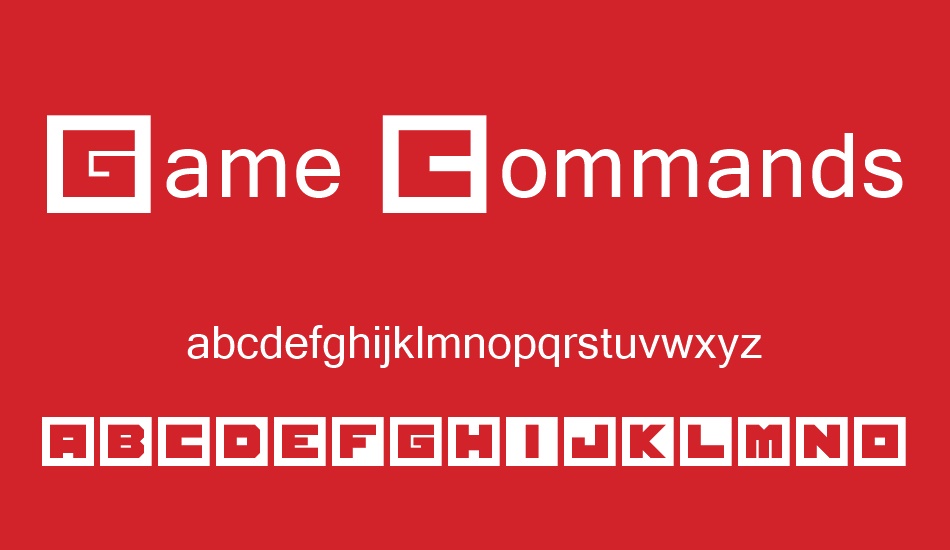 Game Commands font