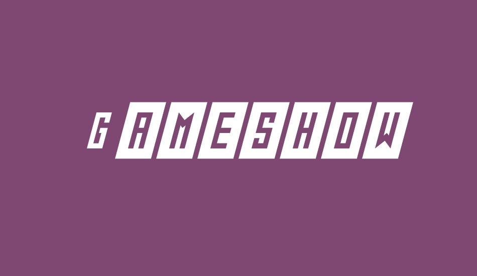 Gameshow font big