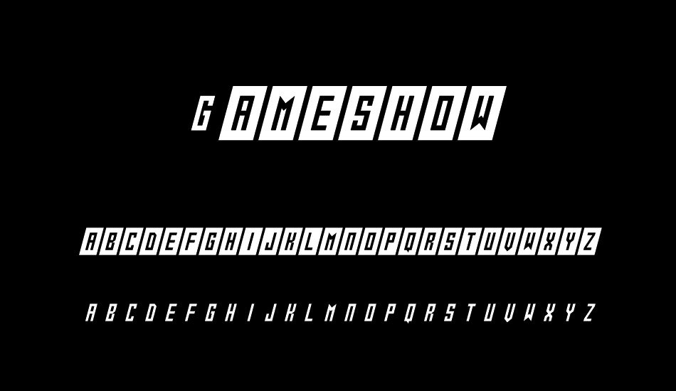 Gameshow font