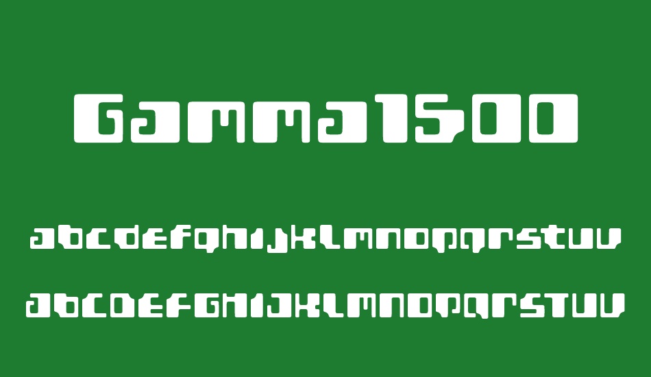 Gamma1500 font