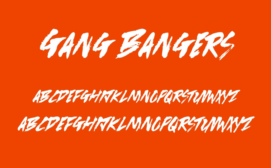 Gang Bangers font