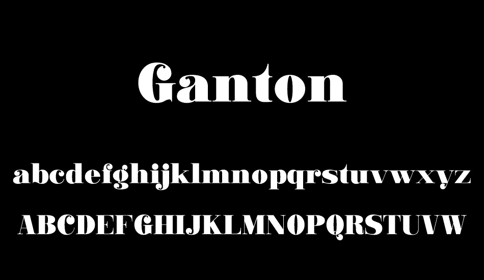 Ganton font