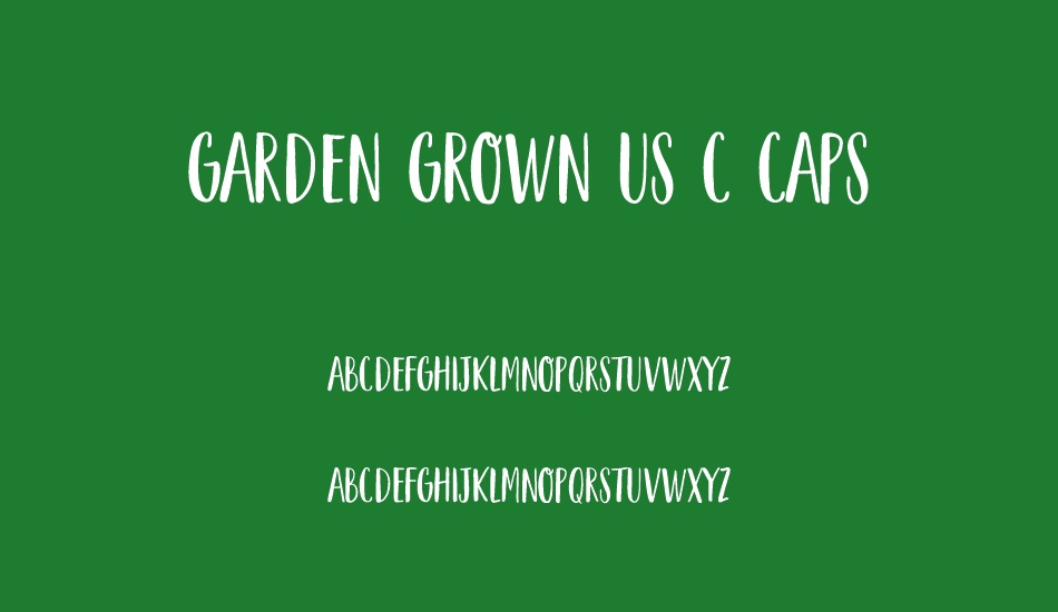 Garden Grown US C Caps font