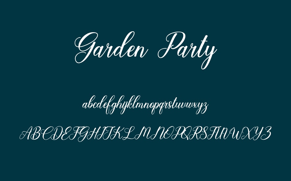 Garden Party font