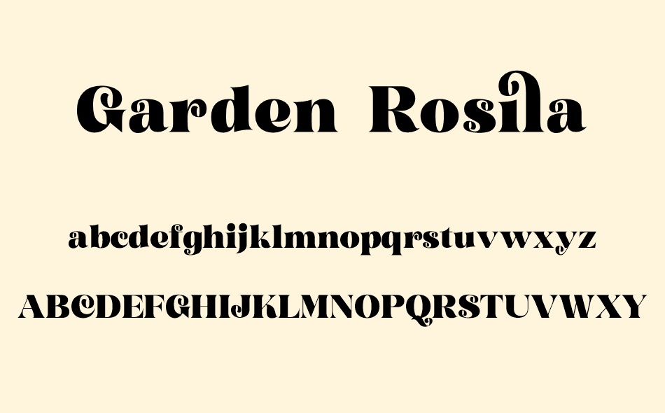 Garden Rosila font