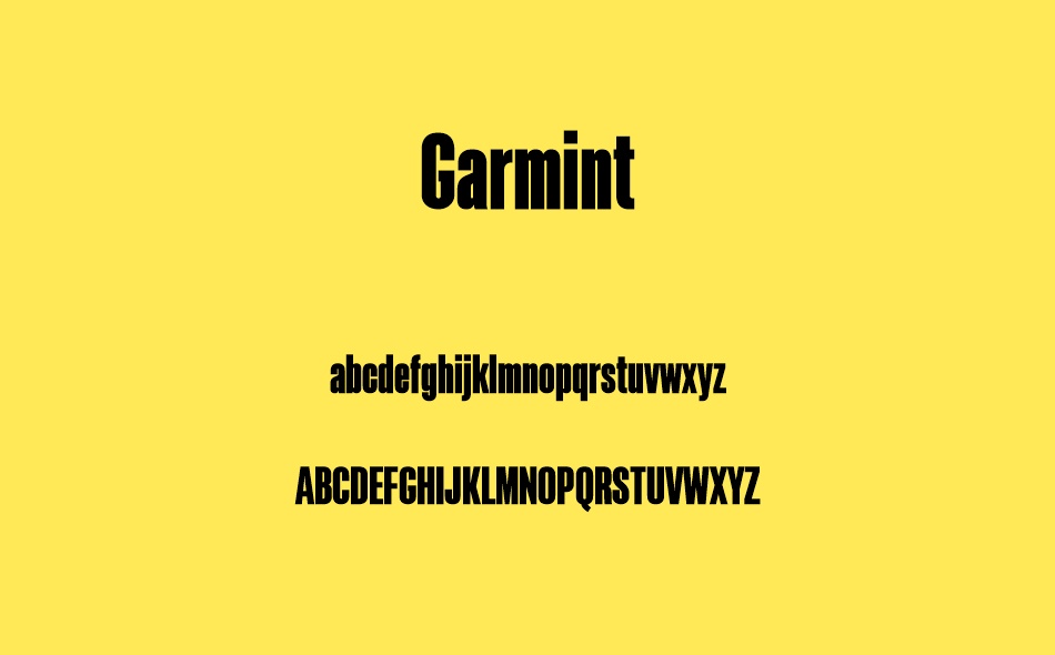 Garmint font