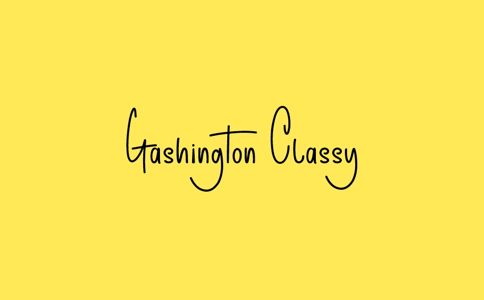 Gashington Classy font big