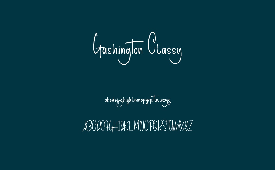 Gashington Classy font