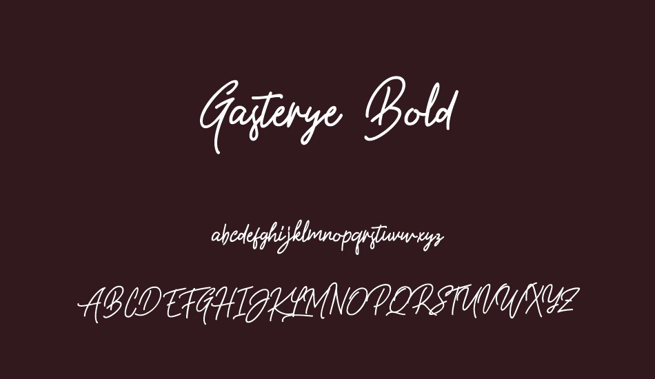 Gasterye Bold font