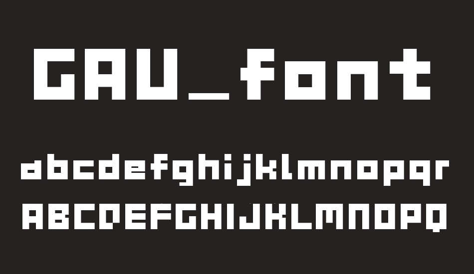 GAU_font_cube_B font