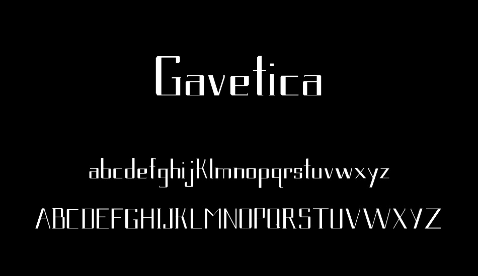 Gavetica font