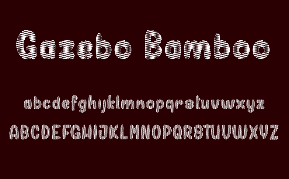 Gazebo Bamboo font
