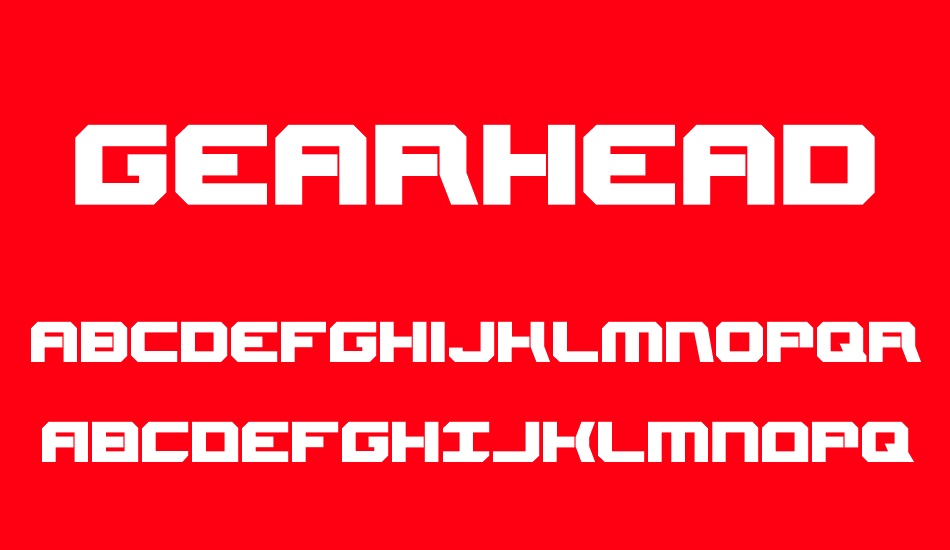 Gearhead font