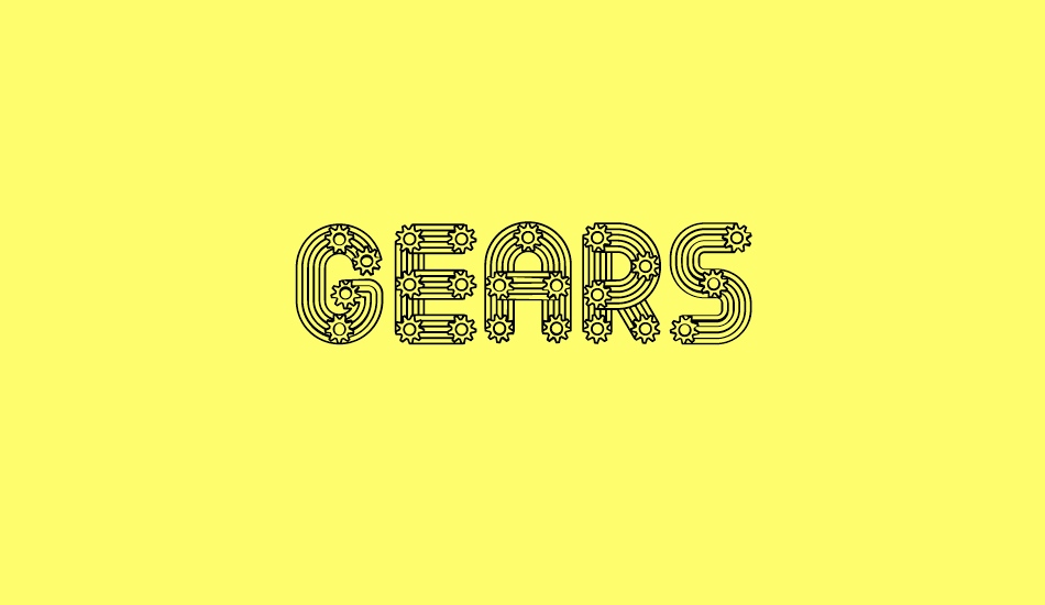 Gears free font