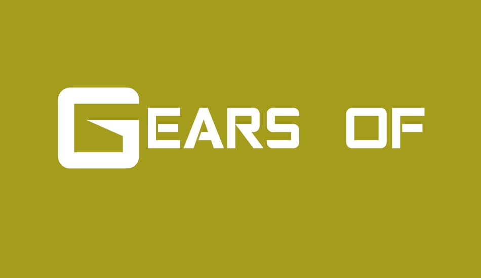 Gears of Peace font big