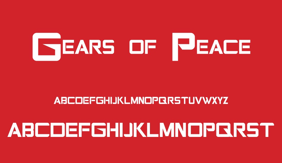 Gears of Peace font
