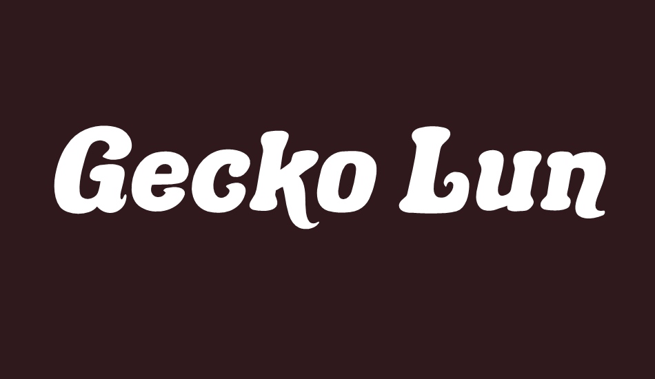 Gecko Lunch font big