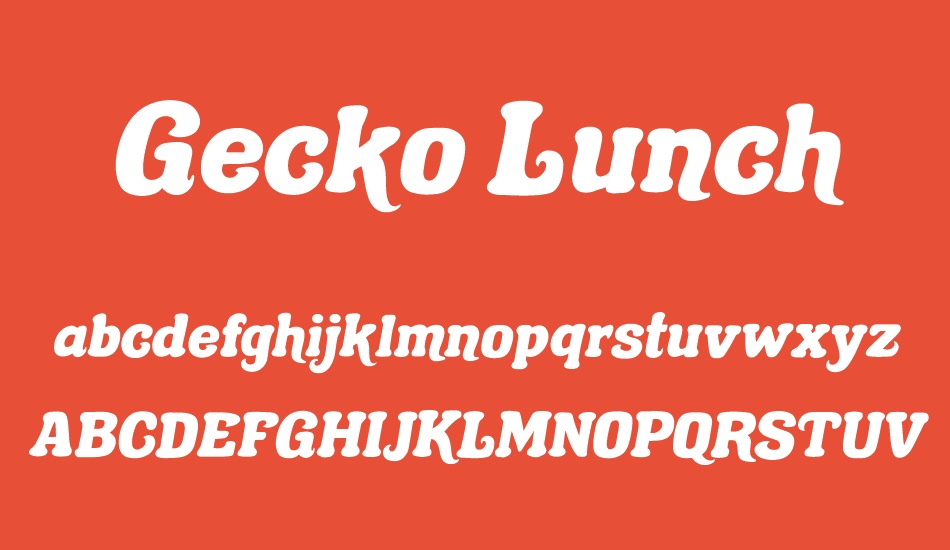 Gecko Lunch font