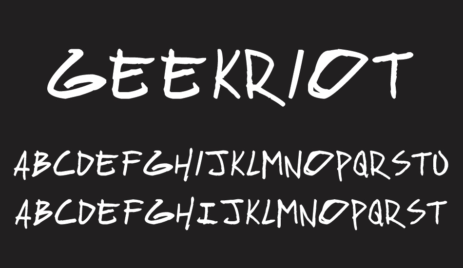 geekriot font
