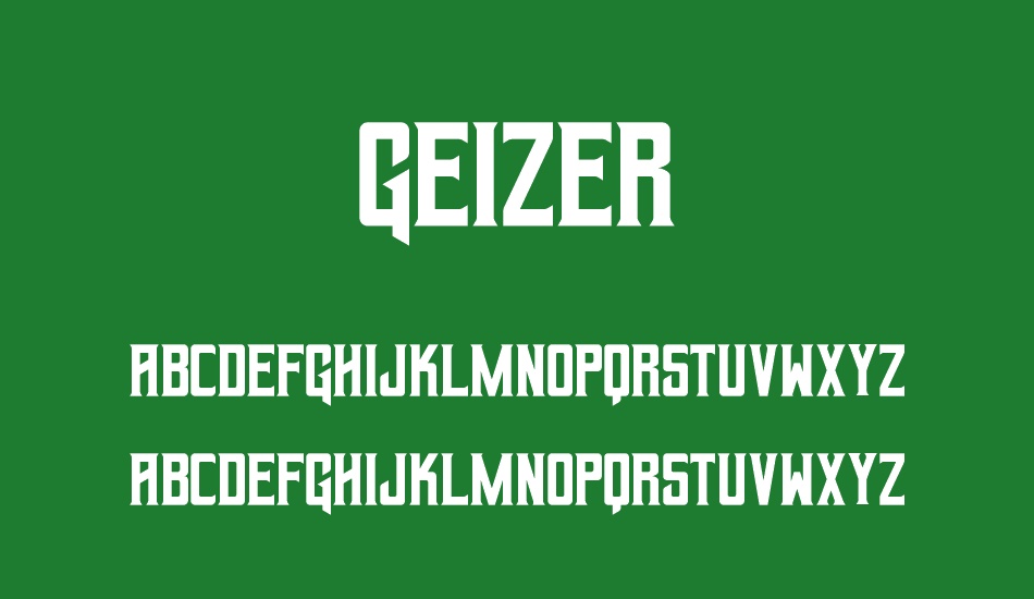 Geizer font
