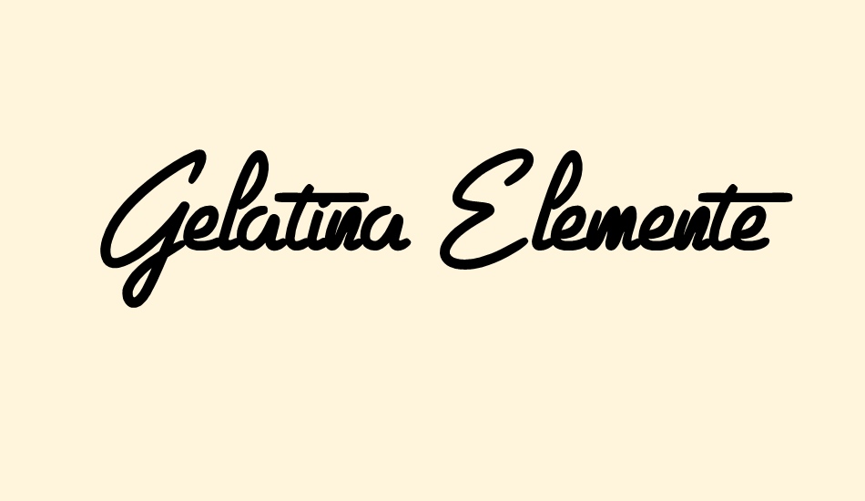 Gelatina Elemente font big