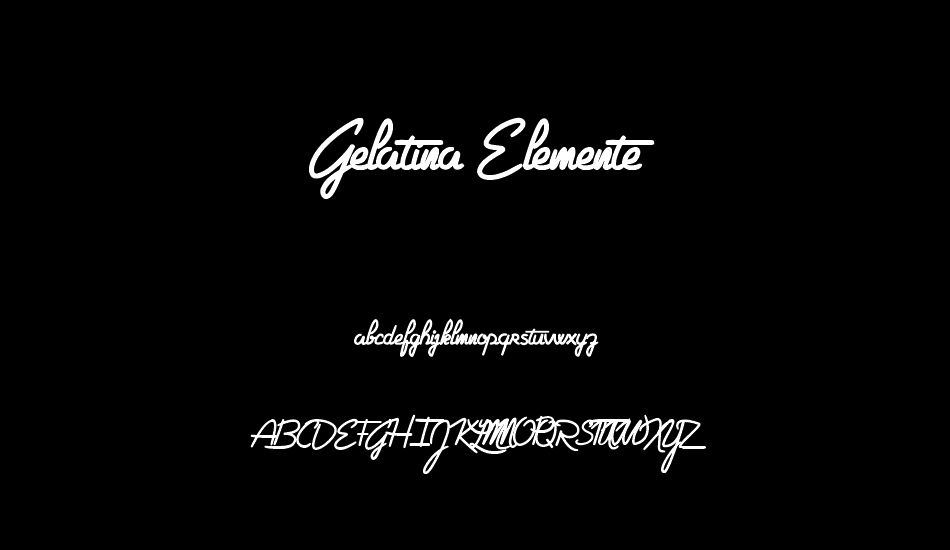 Gelatina Elemente font