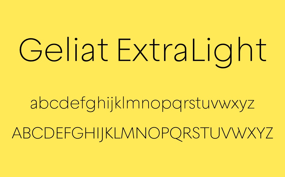 Geliat font