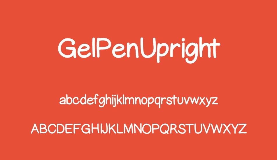 GelPenUpright font