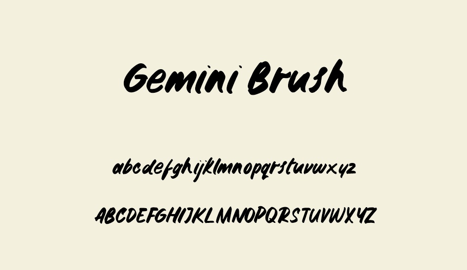 Gemini Brush font