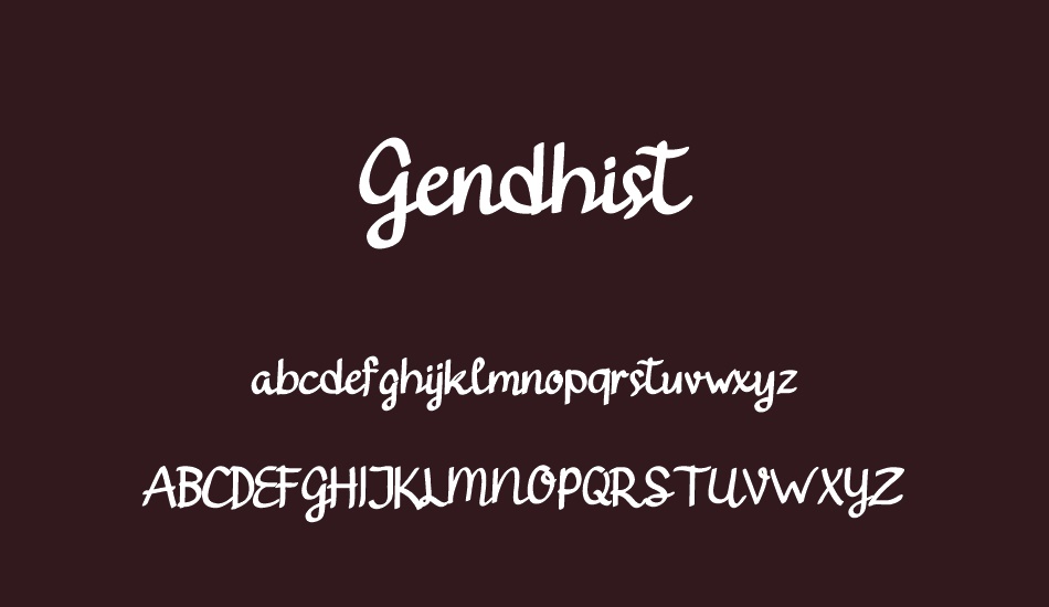 Gendhist Demo font