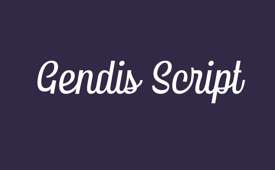 Gendis Script font big