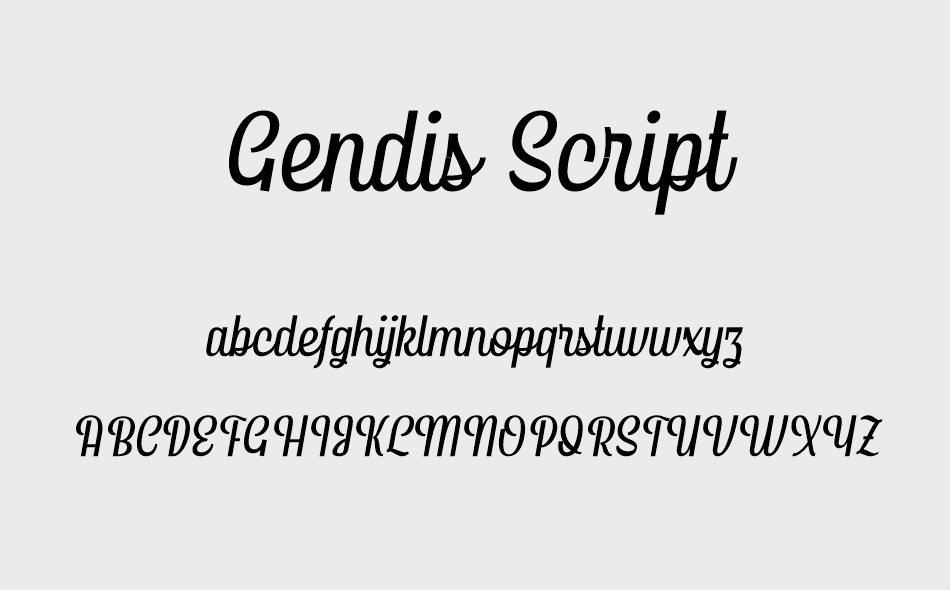 Gendis Script font